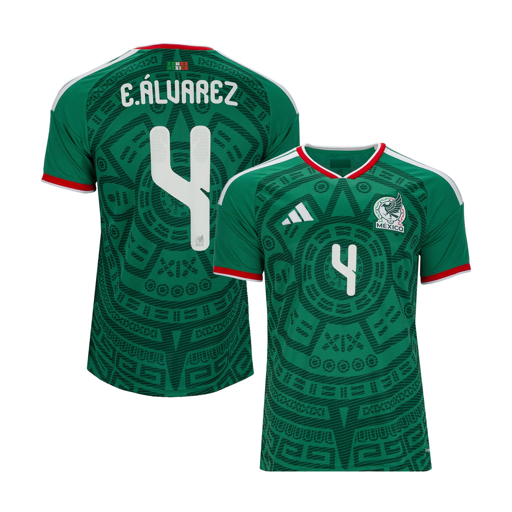 Mexico 26/27 E. Alvarez #4 Replica Home Jersey - Mens