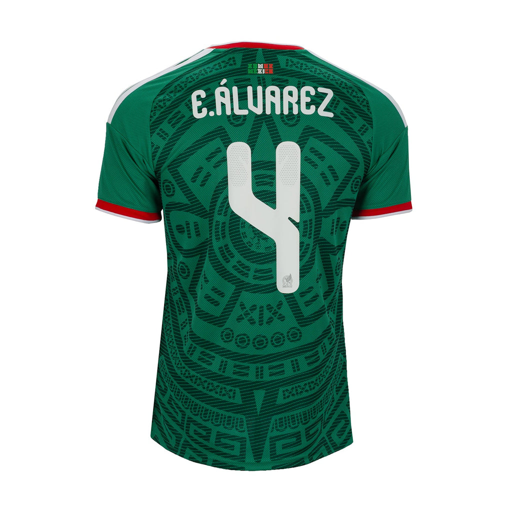 Mexico 26/27 E. Alvarez #4 Replica Home Jersey - Mens