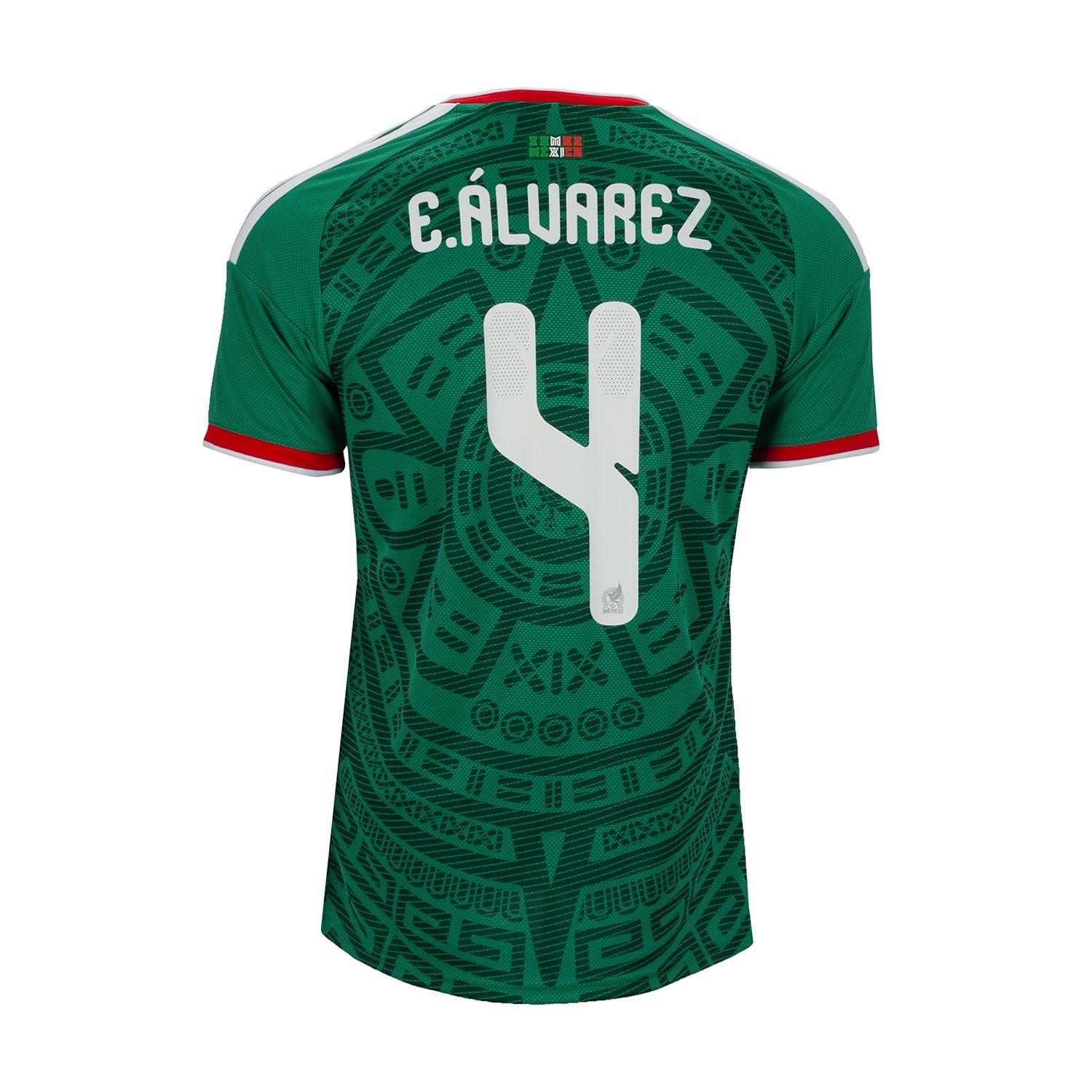 Mexico 26/27 E. Alvarez #4 Replica Home Jersey - Mens